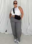 product Princess Polly Low Rise Pants Low Rise Pants High Waisted Pants  Betsy Pants Grey Curve