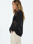 Wendy Oversized Knit Sweater Black Princess Polly  long 