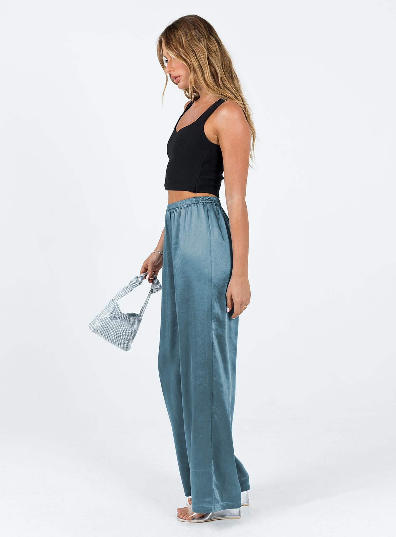 product Princess Polly High Waisted Pants  Nixie Pants Slate