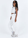 Princess Polly high-rise  Mckee Pants White