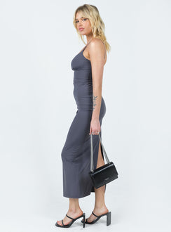 product Princess Polly High Neck  Deliza One Shoulder Maxi Dress Grey