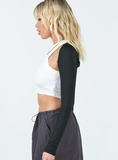 Kiora Bolero Top Black Full Sleeves High Neck 