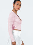 Viewland Wrap Sweater Pink Princess Polly  Cropped 