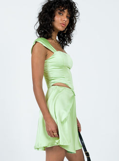 product Cornell Satin Mini Skirt Green Princess Polly  Mini Skirts 