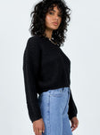 Brookside Sweater Black Princess Polly  Cropped 