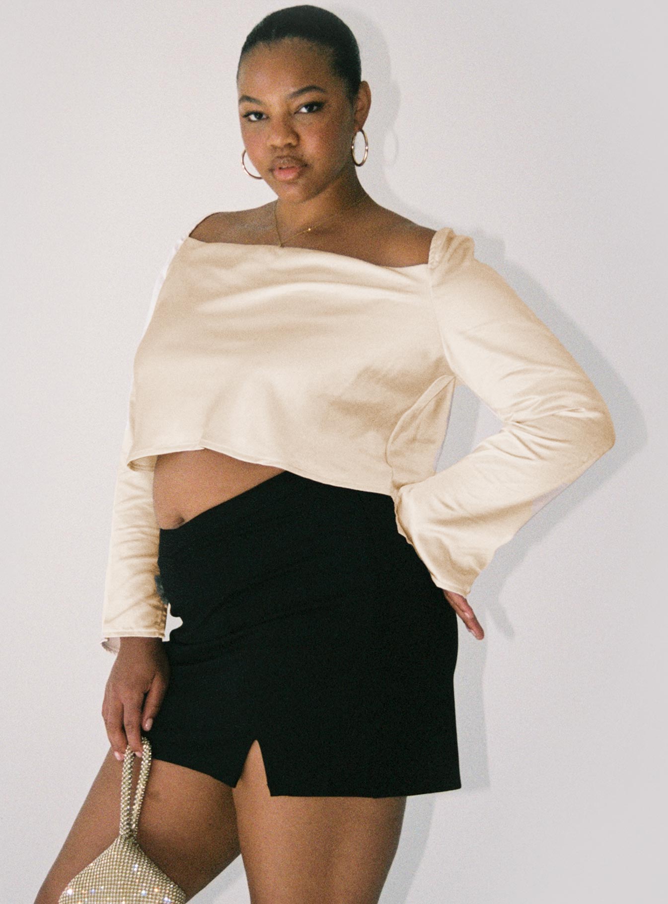 product Princess Polly Half Sleeves High Neck  Love Song Top Curve