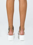 Lola Platform Sandals White