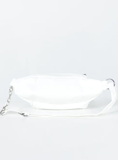 Crossbody belt bag 75% PU 20% polyester 5% zinc alloy Faux leather material  Adjustable strap  Silver-toned hardware  Zip fastenings 