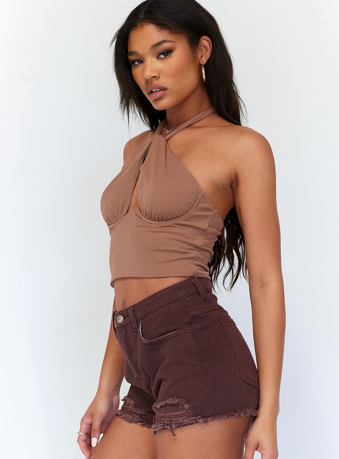 Elise Shorts Chocolate