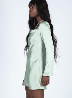 product Princess Polly Asymmetric Neckline  Star Power Mini Dress Sage