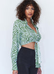 Winslet Long Sleeve Top Green