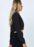 The City Cropped Blazer Black