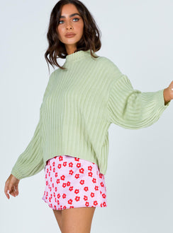Innerbloom Oversized Sweater Lime Green