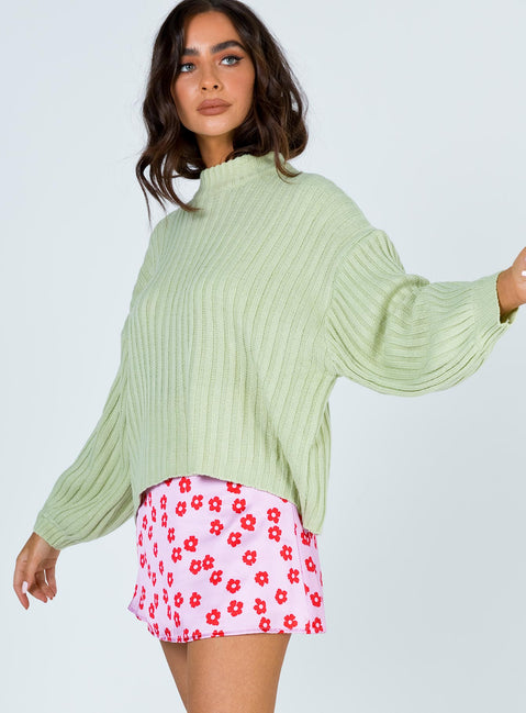 Innerbloom Oversized Sweater Lime Green