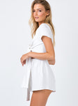 Ragnar Tie Front Romper White