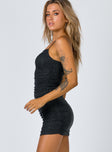 Princess Polly Square Neck  Reeva Mini Dress Black