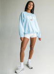 USA Oversized Crewneck Sweatshirt Blue Princess Polly  regular 