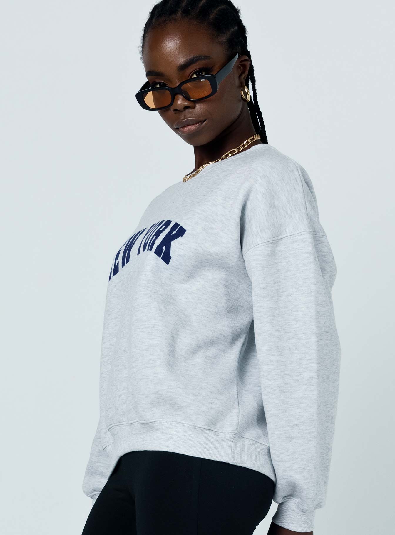 Charlotte Crewneck Sweatshirt Cherub Grey