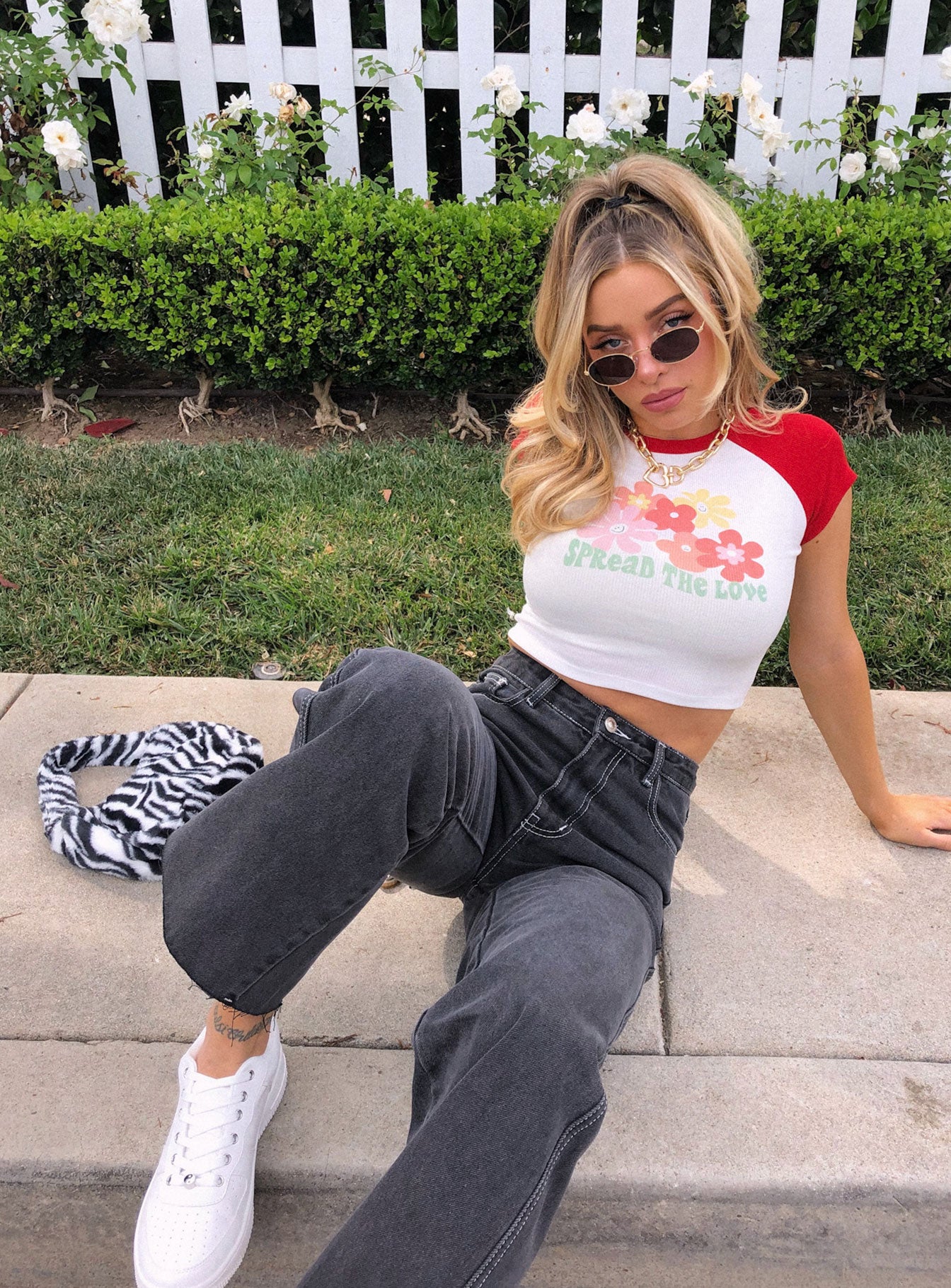 front view of model wearing Princess Polly Boundless Denim Jeans Black High Waisted 