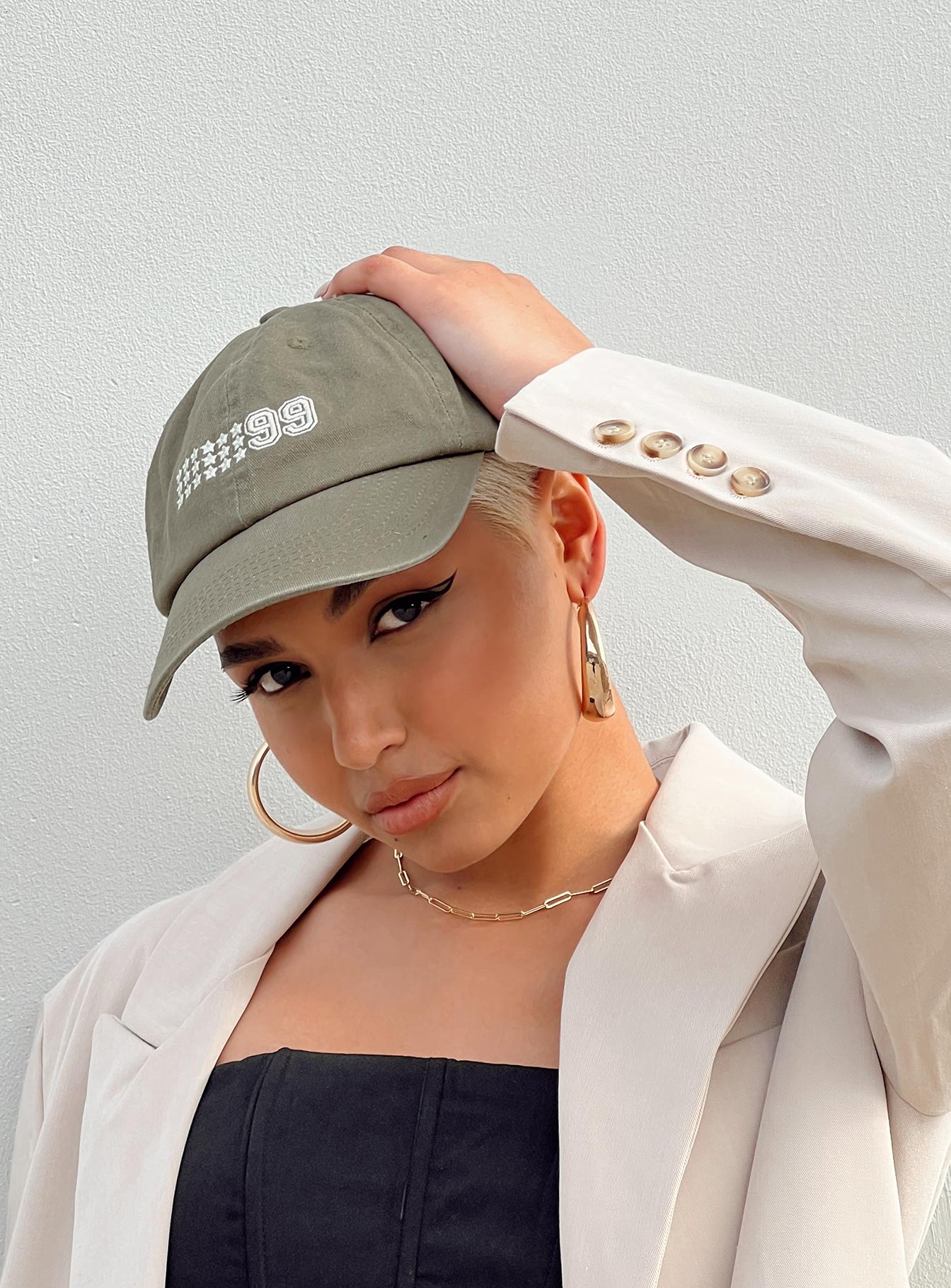 Dad cap Embroidered graphic Adjustable back OSFM