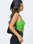 back view of model wearing Princess Polly Madelyn Top Light Green 