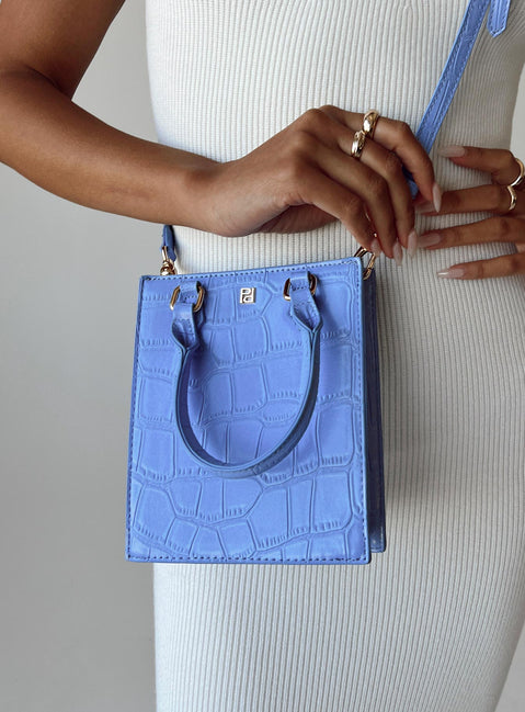 Handbag 100% PU Faux leather material  Croc print  Twin handles  Removable & adjustable shoulder strap  Internal card slip  Magnetic button fastening  Flat base