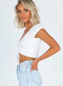 side view of model wearing Princess Polly The Darshan Top 