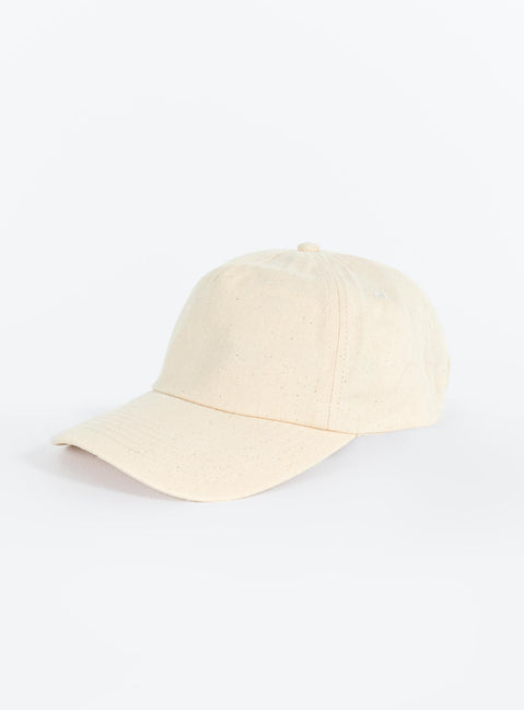 Cream cap Adjustable strap at back