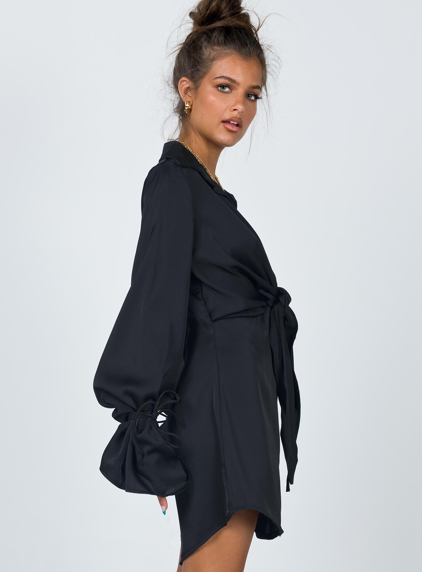 product Princess Polly High Neck  Liberty Mini Dress Black