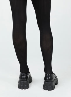 Lupton Knit Stockings Black
