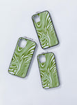 Psychedelic iPhone Case Green / White