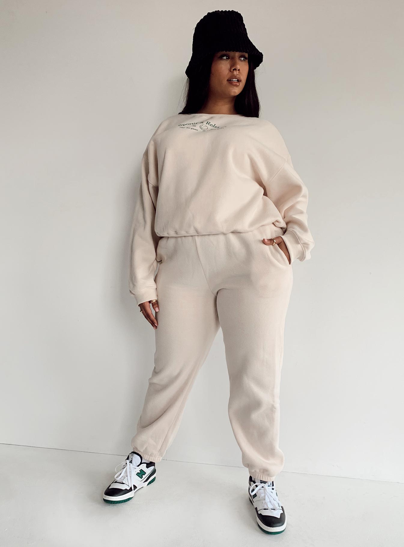 front view of model wearing Princess Polly MVP Track Pant Curve 
