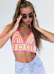 side view of model wearing Princess Polly Daisy Girl Top Multi 