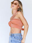 side view of model wearing Princess Polly Sascha Top Orange 