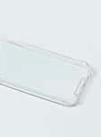 iPhone case Reflective back Graphic print Clear plastic sides