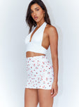 Selby Mini Skirt White Floral