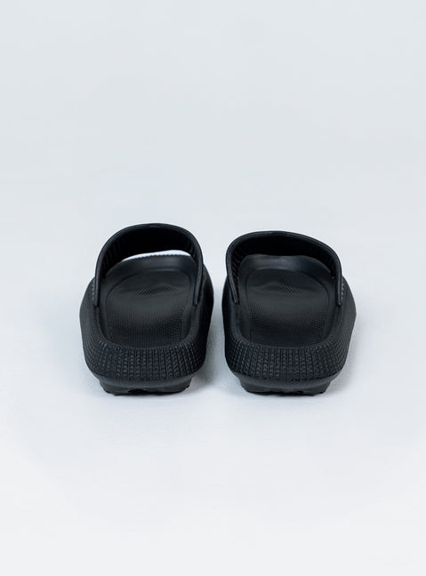 Slides 100% EVA Lightweight rubber  Single wide upper  Rounded toe 