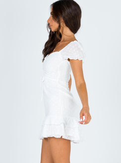 product Princess Polly Asymmetric Neckline  Mikail Mini Dress White