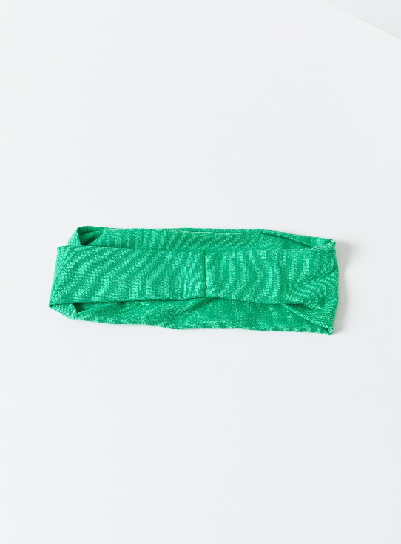 Green headband 100% cotton  Thick design Double lined Elasticated