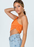 product Princess Polly Sleeveless High Neck  The Goddess Crop Orange