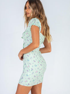 product Princess Polly Crew Neck  Elodie Mini Dress Green