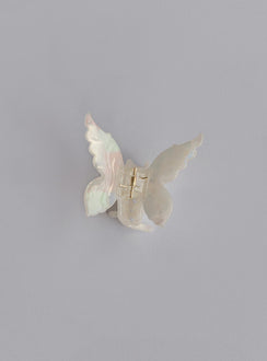 Hair clip Marble look  Butterfly shape 