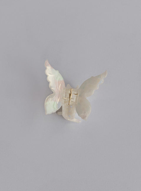 Hair clip Marble look  Butterfly shape 