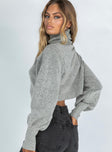 Zahara Cropped Turtleneck Sweater Grey