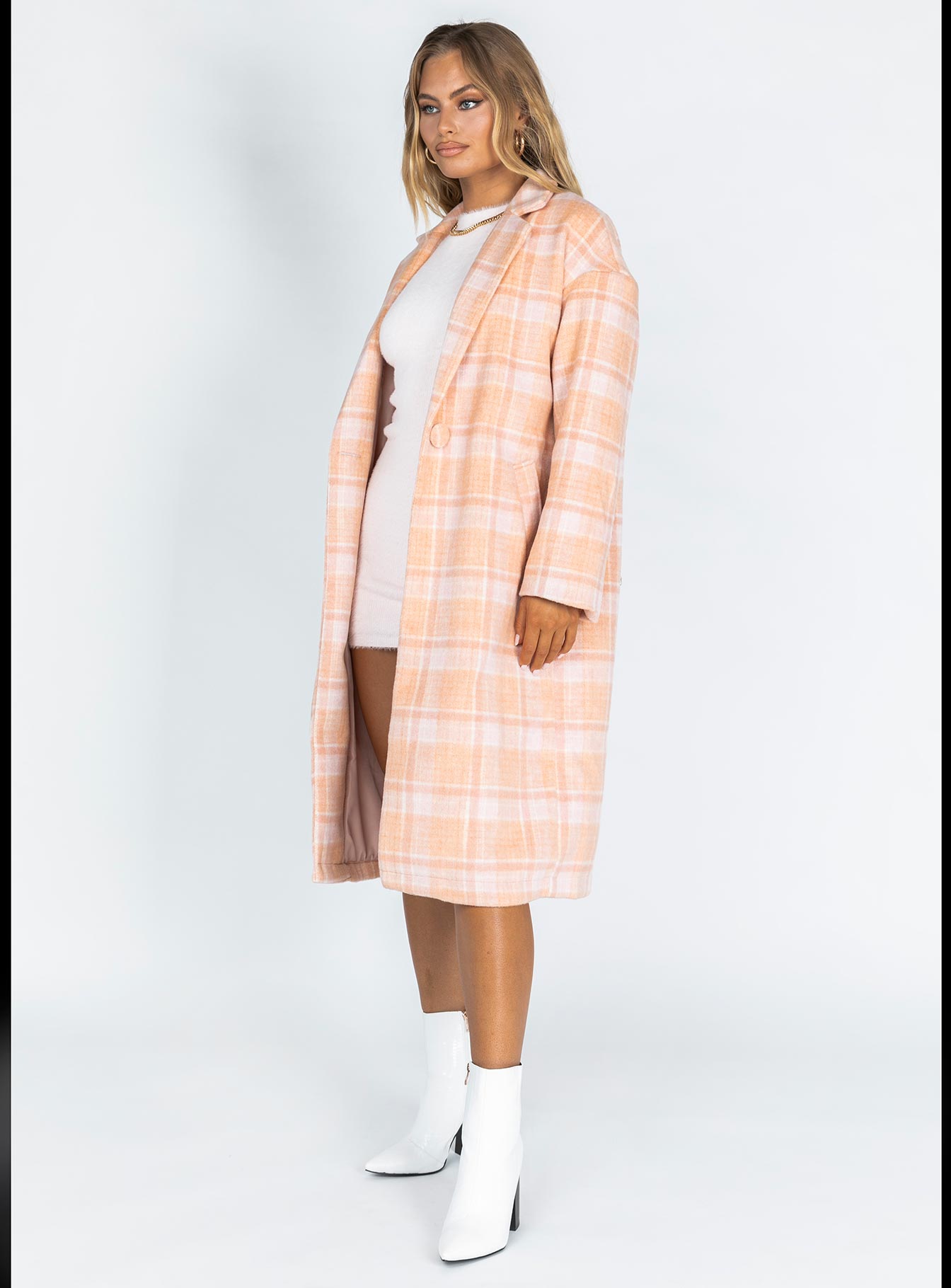 Penelope Coat Pink Check
