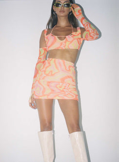 front view of model wearing Princess Polly Higher Self Top Multi 