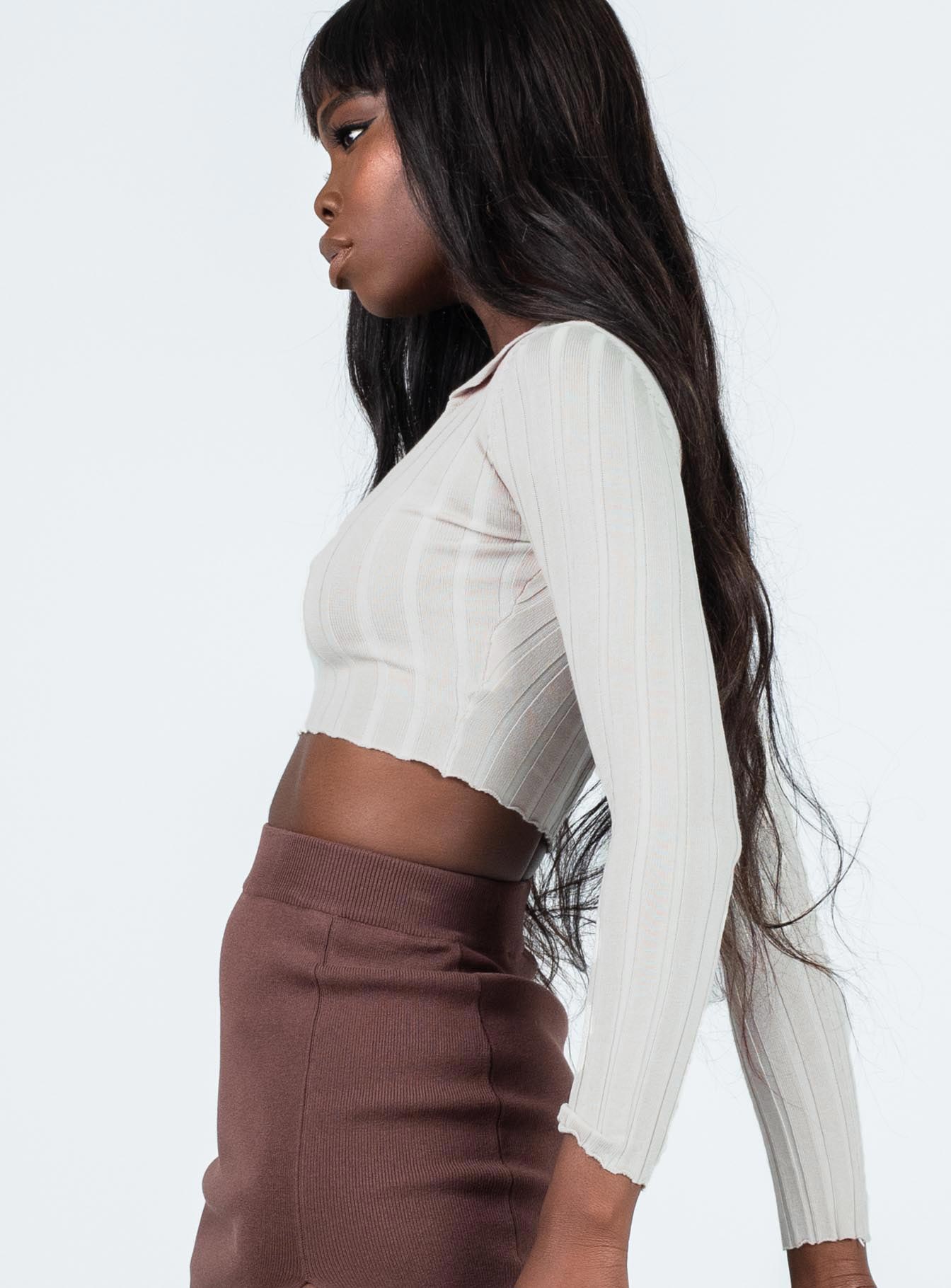 product Princess Polly Full Sleeves Square Neck  Gemma Top Beige