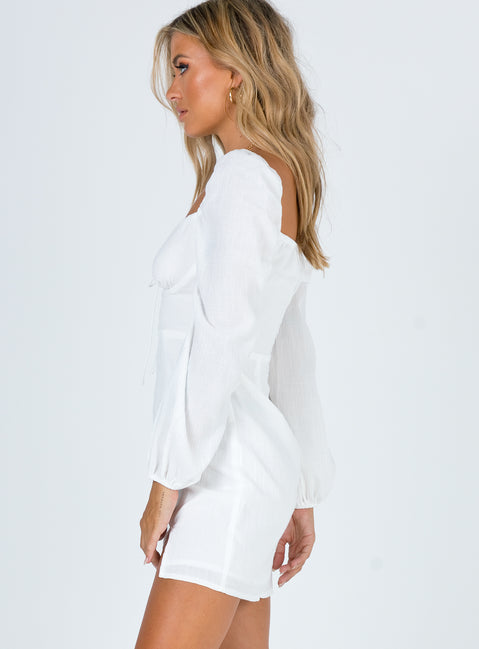 side view of model wearing Princess Polly Alena Mini Dress 