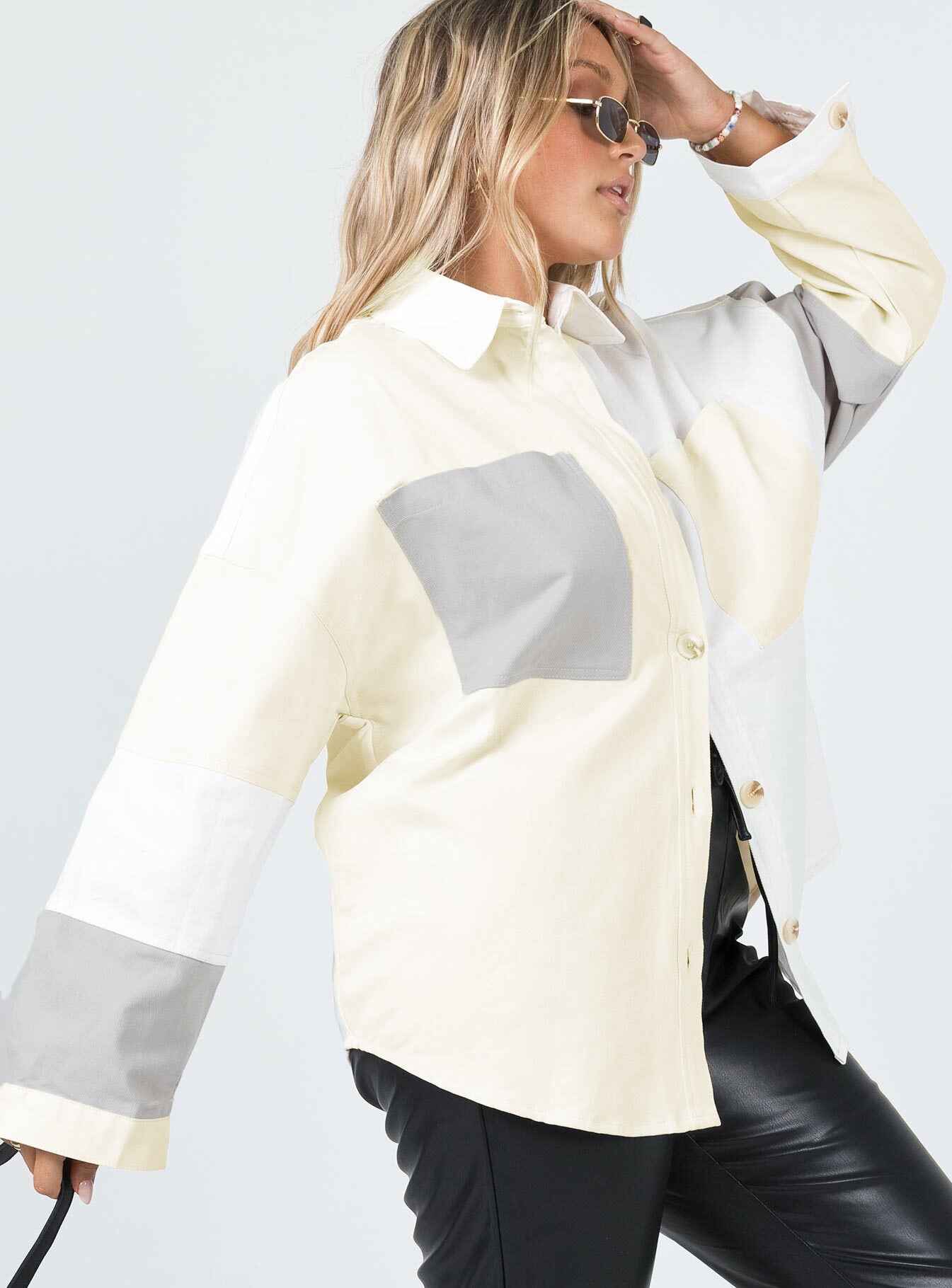 Casey Patchwork Oversized Jacket Multi