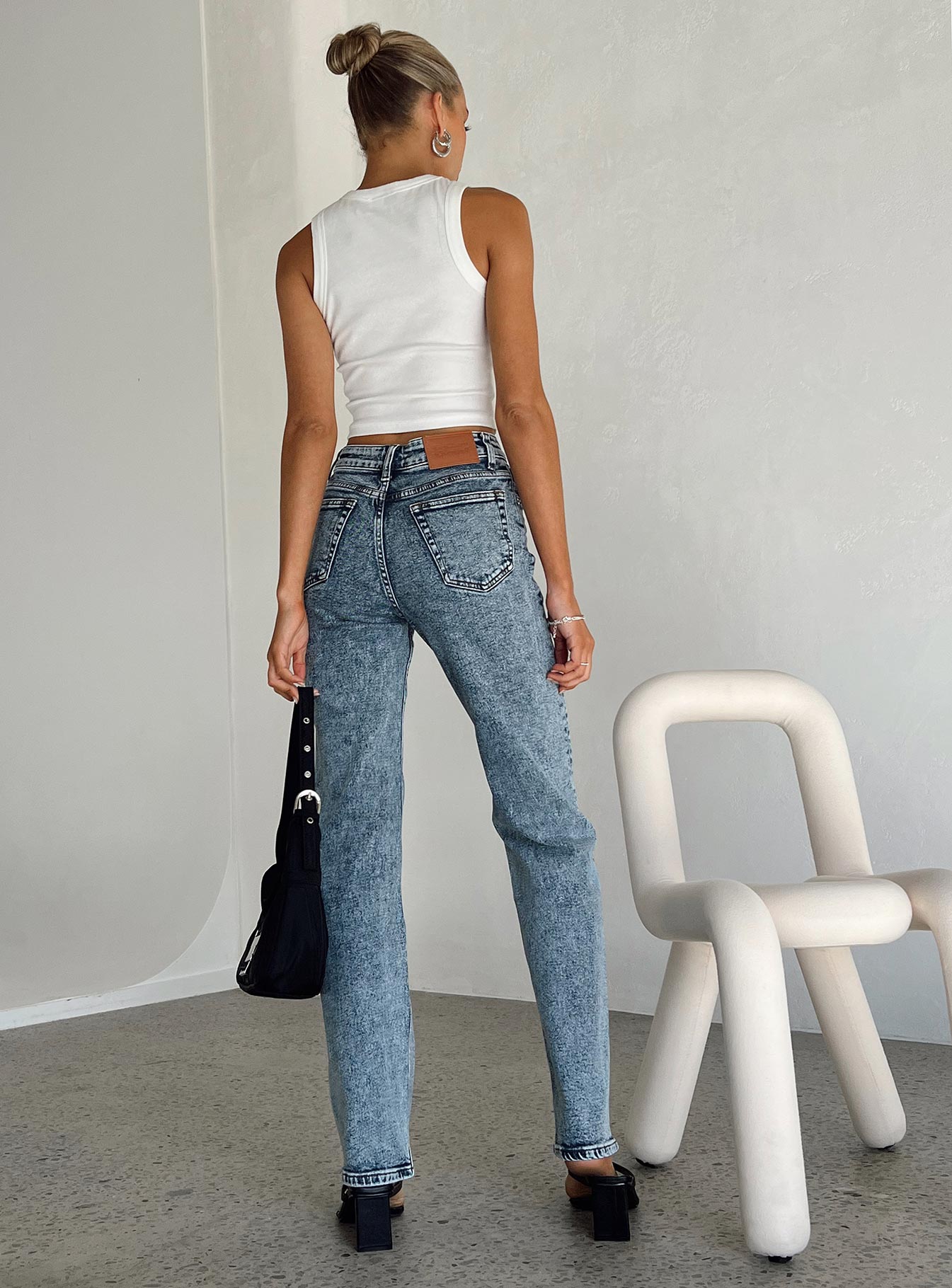 product Princess Polly High Waisted  Calabasas Straight Leg Jeans Denim